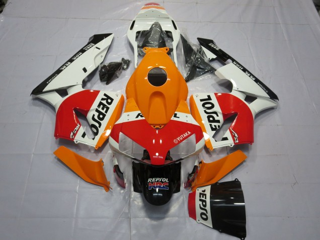 Weiß Orange Repsol 2003-2004 CBR600RR Motorrad Verkleidungen