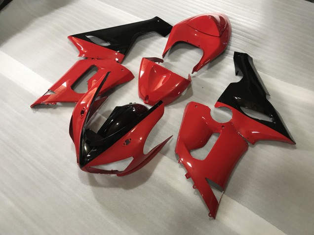 Benutzerdefiniert Rot & Schwarz 2005-2006 ZX6R Motorrad Verkleidungen