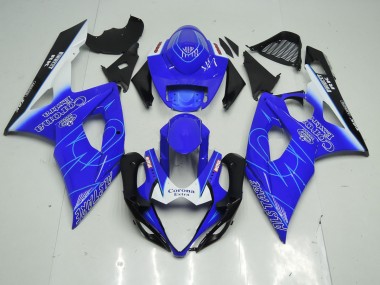 Blau & Weiß Corona 2005-2006 GSXR 1000 Motorrad Verkleidungen