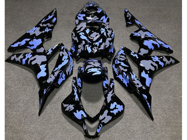 Blau & Grau Camouflage 2007-2008 CBR600RR Motorrad Verkleidungen