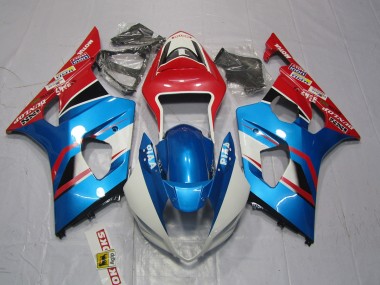 Blau & Rot 2003-2004 GSXR 1000 Motorrad Verkleidungen