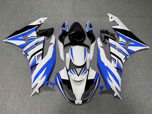 Blau-Weiß-Schwarz-Zack 2009-2012 ZX6R Motorrad Verkleidungen