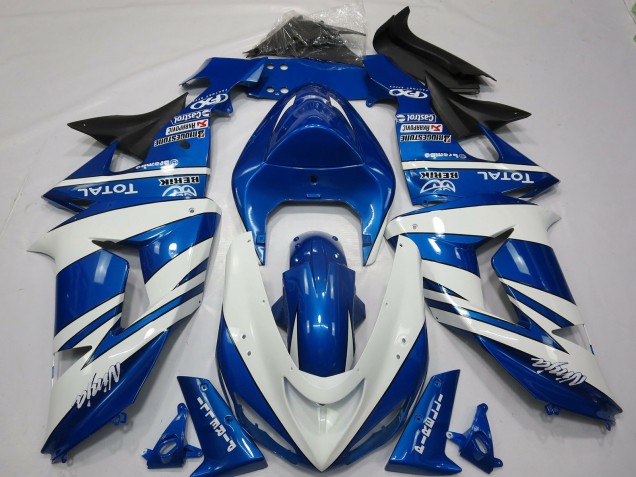 Blauweißer Ninja 2006-2007 ZX10R Motorrad Verkleidungen