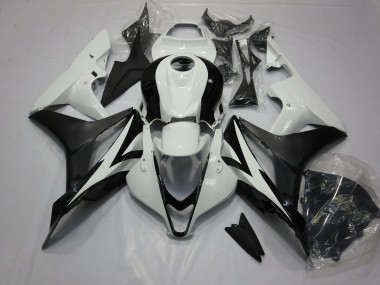 Clean Schwarz & Weiß 2007-2008 CBR600RR Motorrad Verkleidungen