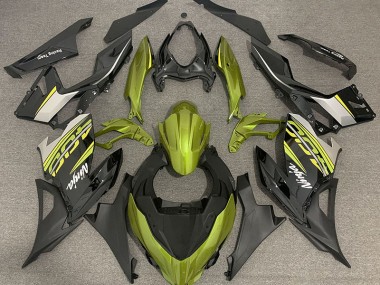 Flüssiges Gelb & Grau 2018-2023 Ninja 400 Motorrad Verkleidungen