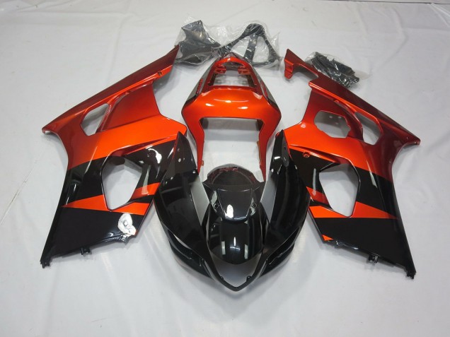 Gebranntes Orange & Schwarz 2003-2004 GSXR 1000 Motorrad Verkleidungen