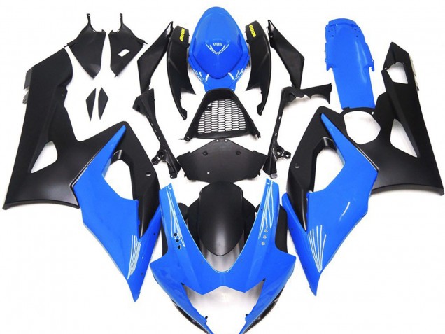 Glänzend Blau Mit Gelben Logos 2005-2006 GSXR 1000 Motorrad Verkleidungen