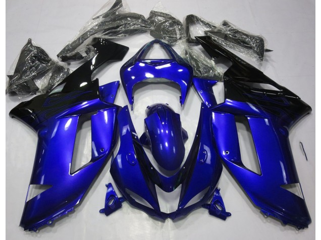 Glänzend Blau & Schwarz 2007-2008 ZX6R Motorrad Verkleidungen