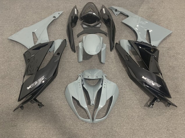 Glänzend Grau & Schwarz 2009-2012 ZX6R Motorrad Verkleidungen