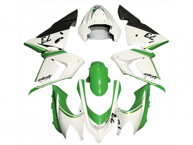 Glänzend Weiß & Grün 2004-2005 ZX10R Motorrad Verkleidungen