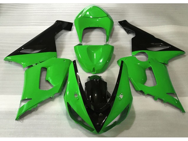 Glänzend Grün & Schwarz 2005-2006 ZX6R Motorrad Verkleidungen