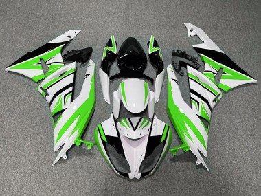 Grün-Weiß & Schwarz Zag 2009-2012 ZX6R Motorrad Verkleidungen