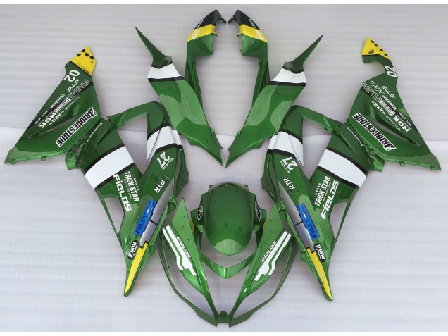 Grüner Logostil 2013-2018 ZX6R Motorrad Verkleidungen