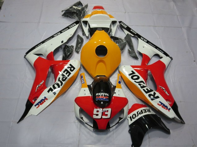 Hellorangeweiß Repsol 2006-2007 CBR1000RR Motorrad Verkleidungen