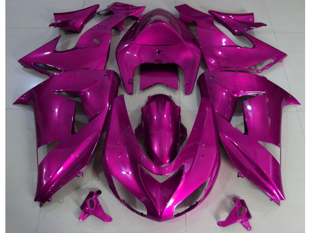 Hot Pink Schlicht 2006-2007 ZX10R Motorrad Verkleidungen