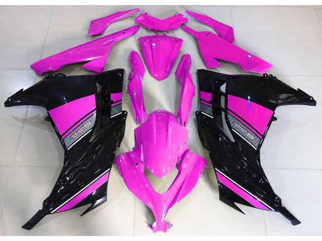 Hot Pink & Schwarz 2013-2018 Ninja 300 Motorrad Verkleidungen