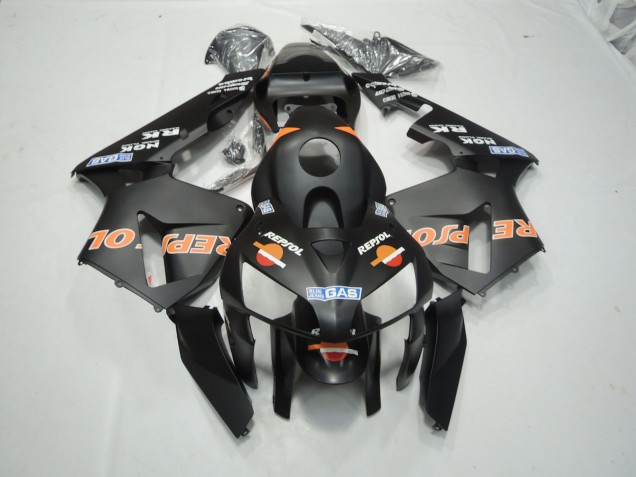 Matt Schwarz Repsol 2003-2004 CBR600RR Motorrad Verkleidungen