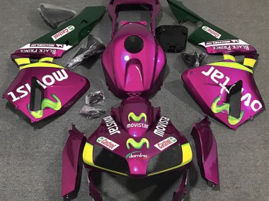 Pink Movistar 2003-2004 CBR600RR Motorrad Verkleidungen