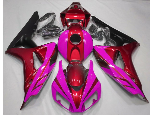 Rot Glänzend & Pink 2006-2007 CBR1000RR Motorrad Verkleidungen