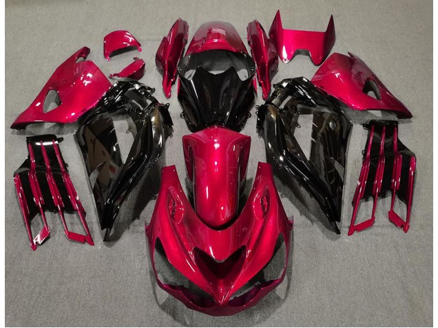 Rot Glänzend & Schwarz 2012-2021 ZX14R Motorrad Verkleidungen