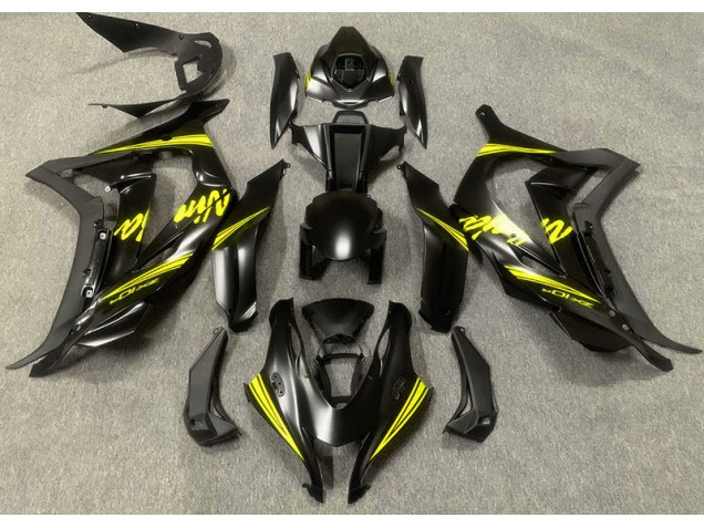 Satinschwarz & Gelb 2016-2019 ZX10R Motorrad Verkleidungen