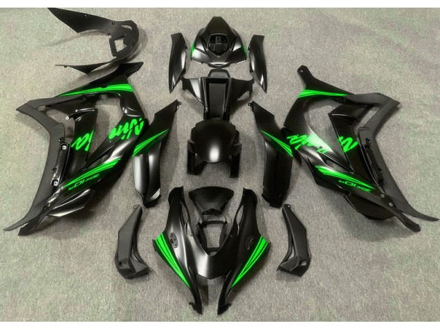 Satinschwarz & Grün 2016-2019 ZX10R Motorrad Verkleidungen