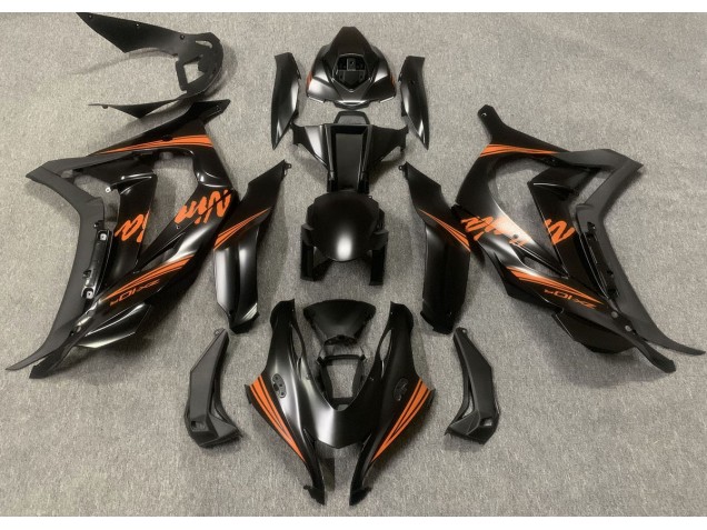 Satinschwarz & Orange 2016-2019 ZX10R Motorrad Verkleidungen