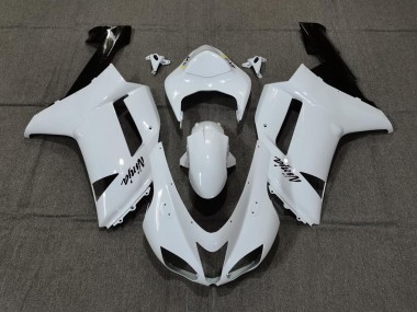 Schlichte Weißes Glanzdesign 2007-2008 ZX6R Motorrad Verkleidungen