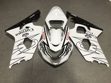 Schwarz Glänzend & Weiß Corona Stil 2004-2005 GSXR 600-750 Motorrad Verkleidungen