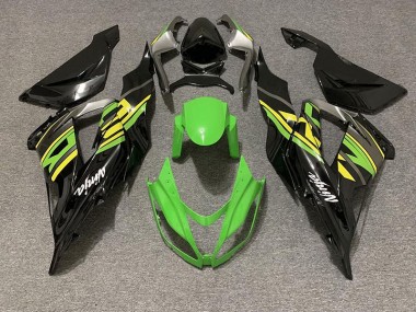 Schwarz Glänzend & Grünes Rennen 2013-2018 ZX6R Motorrad Verkleidungen