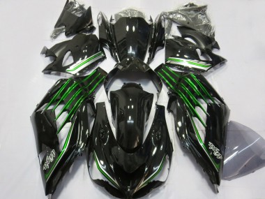 Schwarz Glänzend Mit Grün 2012-2021 ZX14R Motorrad Verkleidungen