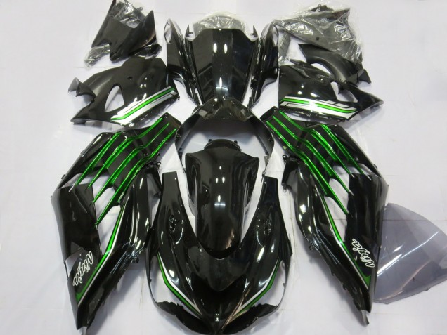 Schwarz Glänzend Mit Grün 2012-2021 ZX14R Motorrad Verkleidungen