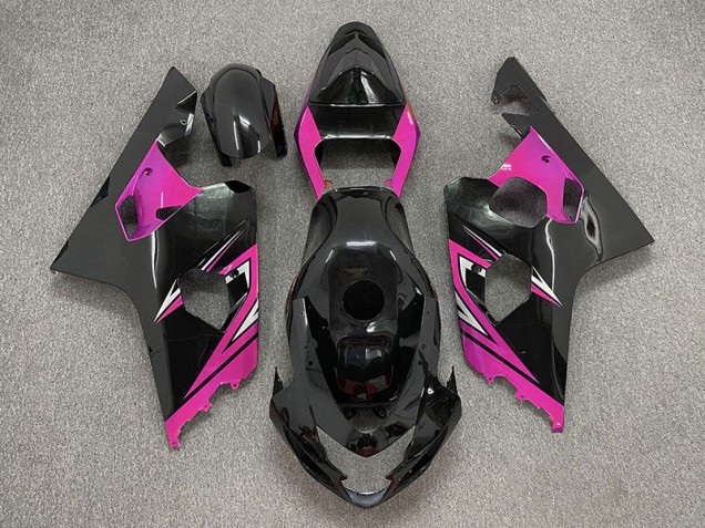 Schwarz Glänzend & Pink 2004-2005 GSXR 600-750 Motorrad Verkleidungen