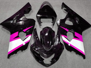 Schwarz Glänzend & Pink 2004-2005 GSXR 600-750 Motorrad Verkleidungen