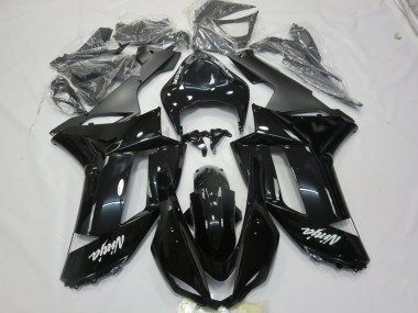 Schwarz Glänzend Weißer Aufkleber 2007-2008 ZX6R Motorrad Verkleidungen