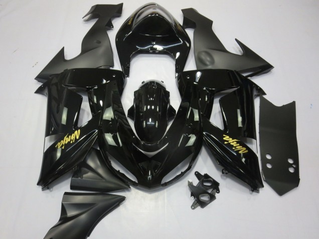 Schwarz & Gold 2006-2007 ZX10R Motorrad Verkleidungen