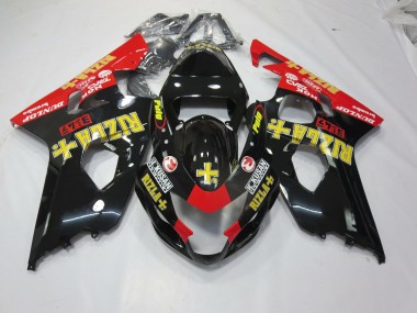 Schwarz Rizla 2004-2005 GSXR 600-750 Motorrad Verkleidungen