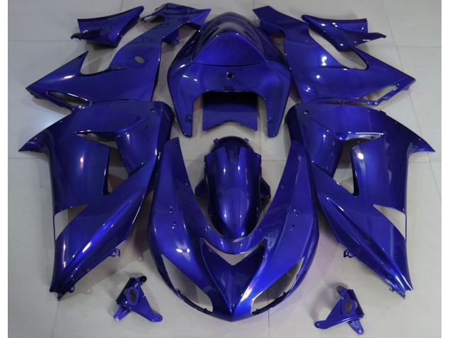 Tiefes Blau Schlicht 2006-2007 ZX10R Motorrad Verkleidungen